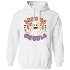 Bring Halloween cheer to your wardrobe with this Let's Go Ghouls, 3 Boos, Funny Boo, Groovy Halloween Pullover Hoodie. This hoodie has Let's Go Ghouls printed large across the front, and three small boos placed around it. A fun and festive Halloween design for everyone to enjoy.