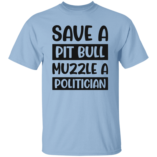 Save A Pit Bull Muzzle A Politician, Love Pit Bull Unisex T-Shirt