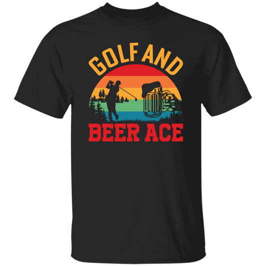 Golf And Beer Ace, Retro Golf, Golf With Beer Unisex T-Shirt