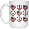 Peace American, Smiley Emotion, Smile America, Peace Smile White Mug