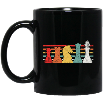 Chess Team, Chess Player, Retro Chess, Chess Vintage Black Mug