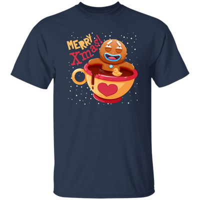 Gingerbread In Coffee Cup, Relaxing Gingerbread, Merry Christmas, Trendy Christmas Unisex T-Shirt