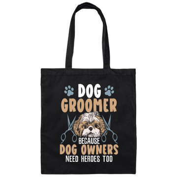 Love Dog Grommer, Because Dog Owners, Retro Viantage Love Dog Canvas Tote Bag