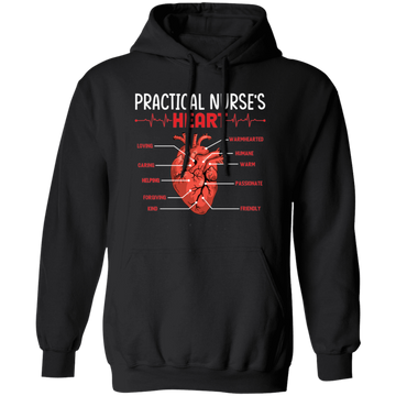 Practical Nurse Heart, Love Heart, My Heart Is Yours Pullover Hoodie