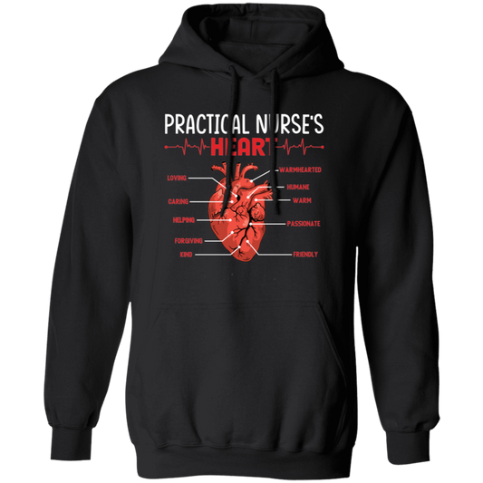 Practical Nurse Heart, Love Heart, My Heart Is Yours Pullover Hoodie