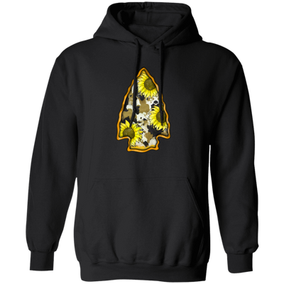 Cowhide And Sunflower Arrowhead, Love To Go Hunting, Love Hunter Pullover Hoodie