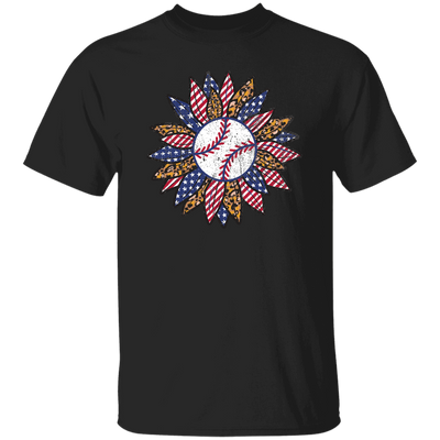 American Baseball, Sunflower Baseball, Leopard Sunflower-1 Unisex T-Shirt