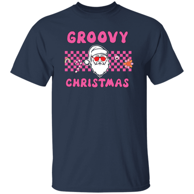 Groovy Christmas, Cool Santa, Pink Groovy Xmas, Merry Christmas, Trendy Christmas Unisex T-Shirt