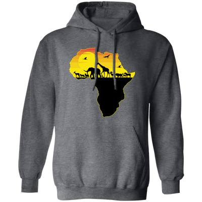 Animal In Africa, Love Animal, Love Africa, Africa Shape Pullover Hoodie