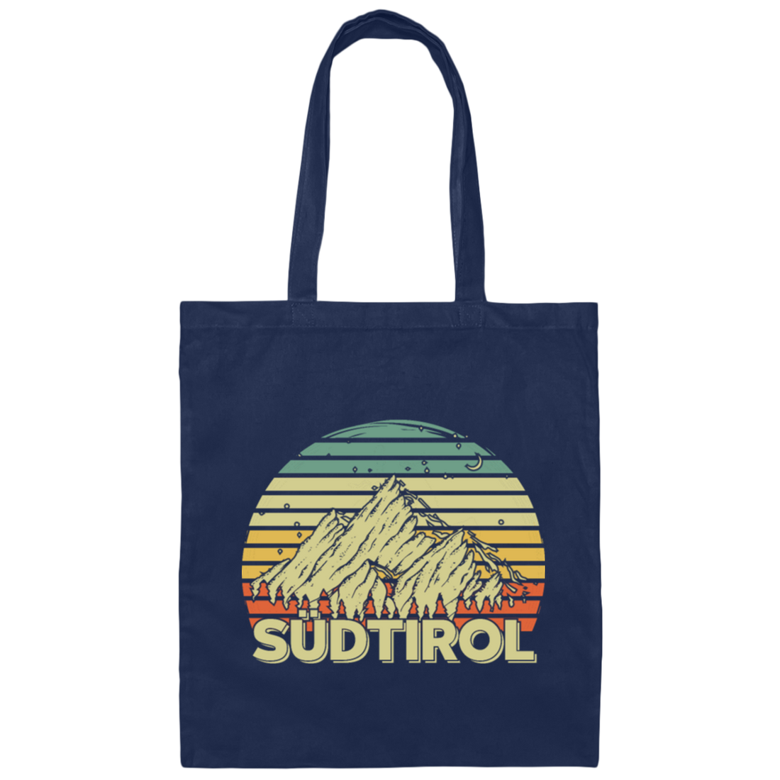 Vintage Italy Winter Mountain, South Tyrol Retro, Mountains Lover Canvas Tote Bag