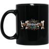 Blessed Mom, Leopard Mom, Mother_s Day Gifts, Mama Sunflower Black Mug