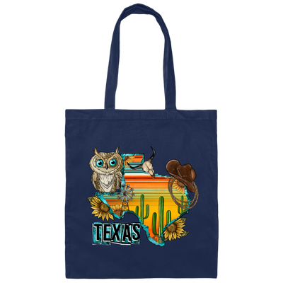 Texas Lover My Owl Safari Sunflower Canvas Tote Bag