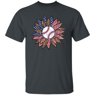 American Baseball, Sunflower Baseball, Leopard Sunflower-4 Unisex T-Shirt