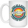 One Of A Kind Limited Edition, Vintage 1973, Retro 1973 White Mug