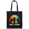 Love Chess, Love Boxing, Chess Boxing Vintage Gift, Love To Do Boxing Gift Canvas Tote Bag