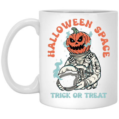 Halloween Space, Trick Or Treat, Astronaut Halloween White Mug