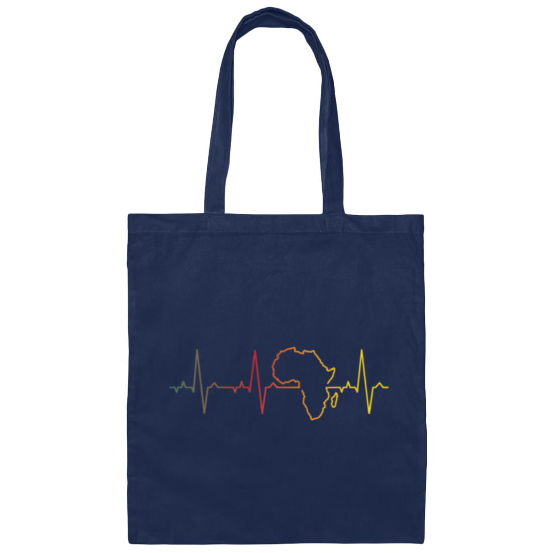 African Heartbeat Classic, Retro African Heartbeat Canvas Tote Bag