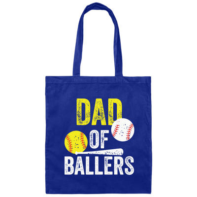 Funny Baseball, Dad Of Ballers Trending, Softball Lover Gift, Sport Player Canvas Tote Bag