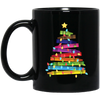 Crayon Xmas Tree, Crayon-mas Tree With Light Line, Merry Christmas, Trendy Christmas Black Mug