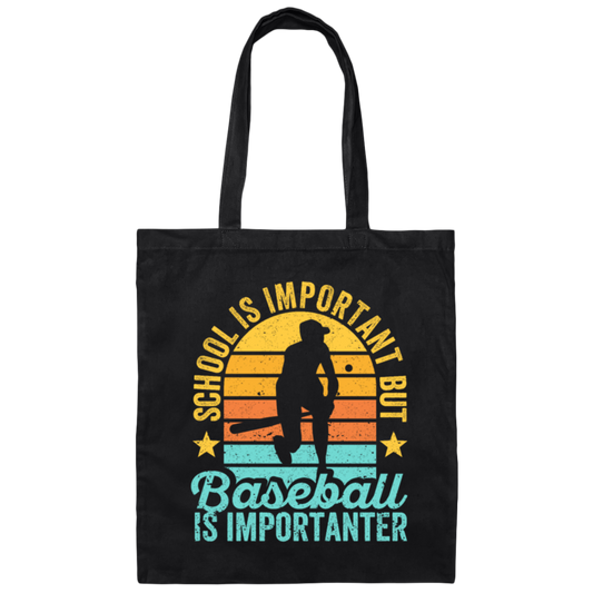 School Is Important, But Baseball Is Importanter Canvas Tote Bag