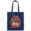 1973 Birthday Gift Vintage Style Motorbike Lover Limited Edition Canvas Tote Bag