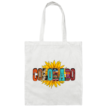 Colorado Sunflower Gift Colorado Lover Canvas Tote Bag