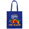 Funny Camping, Happy Camper And Start Gazin Canvas Tote Bag