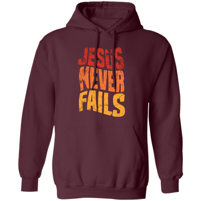 Jesus Never Fails, Jesus Cross, Retro Jesus, Christ Cross Pullover Hoodie