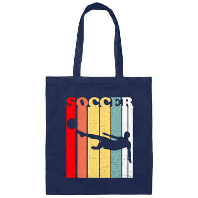 Soccer Player Vintage Style, Football, Gift For Soccer Lover Vintage Color Canvas Tote Bag