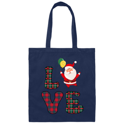 Love Santa, Love Christmas, Caro Christmas Canvas Tote Bag