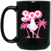 Maliboo, Ghost Boo, Ghost Pink, Pinky Ghost, Woman Boo Black Mug