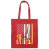 Patriotic Hair Stylist, Haircutter Gift, Barber Day USA, American Barber Canvas Tote Bag