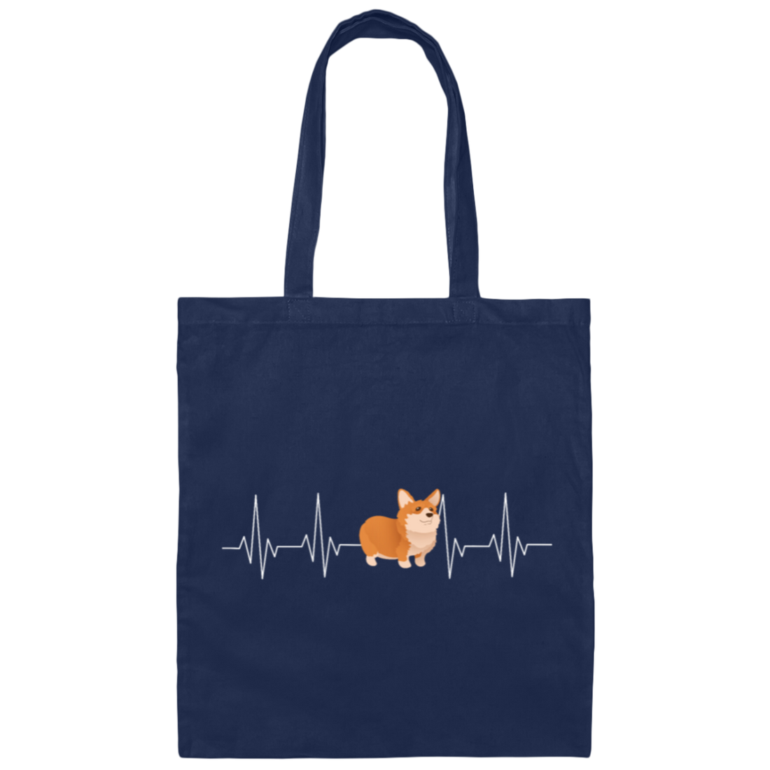 Corgi Heart Best, Corgi Lover Canvas Tote Bag