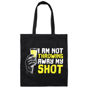 Vintage I'm Not Throwing My Shot Uplifting Retro Canvas Tote Bag