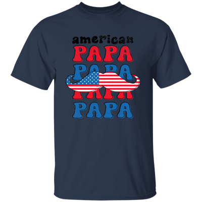 American Papa, Papa, Father's Day, Beard American Dad Unisex T-Shirt