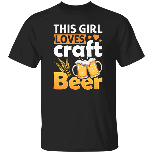 This Girl Love Craft Beer, Beer Lover, Retro Beer Unisex T-Shirt