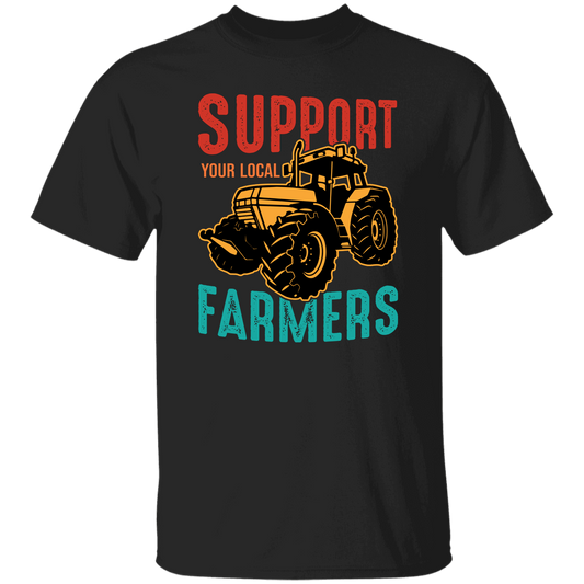 Support Your Local Farmer, Farming, Retro Farmer Unisex T-Shirt