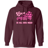 Love Is All You Need, Truck Drive Heart, Car Bring My Love, Valentine's Day, Trendy Valentine Pullover Hoodie