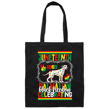 Juneteenth 1865, Black Freedom Celebrating, Black Education Canvas Tote Bag