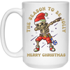 Horror Christmas, Halloween Mixed Christmas, Merry Xmas White Mug