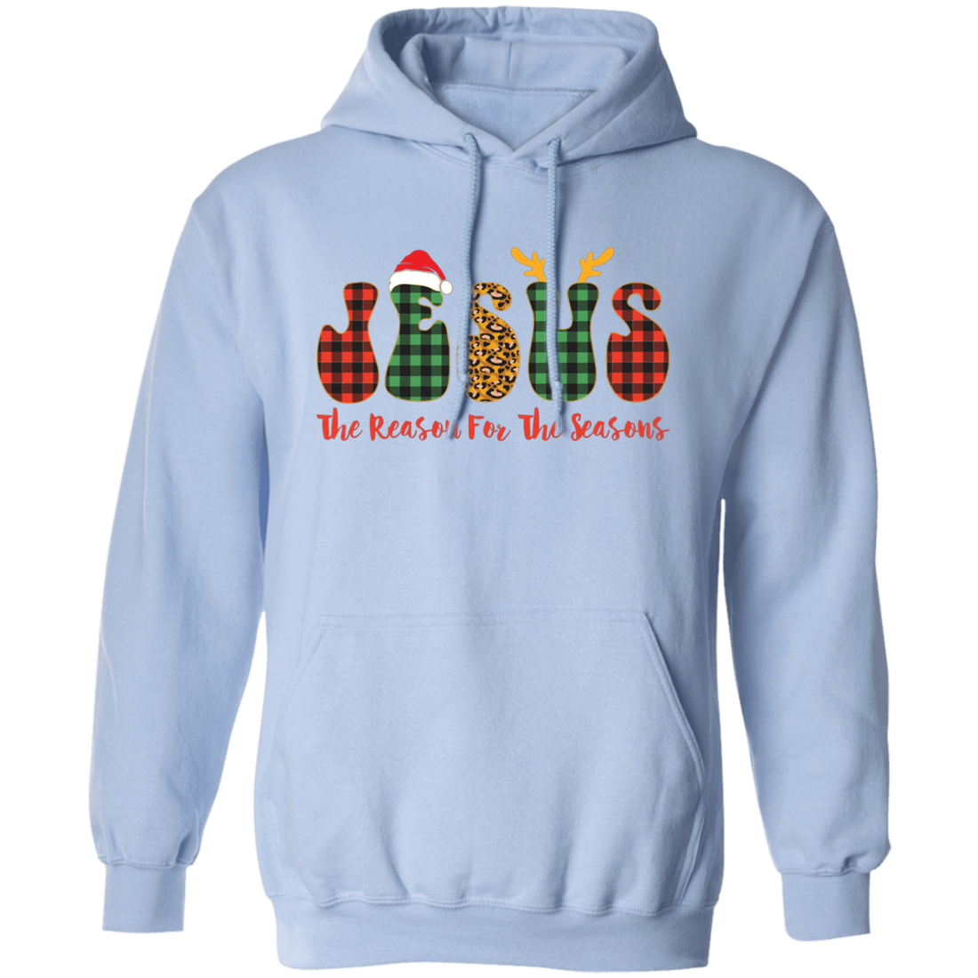 Jesus Is The Reason For The Seasons, Santa Jesus Pullover Hoodie