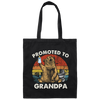 Vintage Promoted To Grandpa Bear, Bear Lover Gift In Vintage Canvas Tote Bag