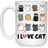 I Love Cat, Cute Cats, Funny Cats, My Love Cat White Mug