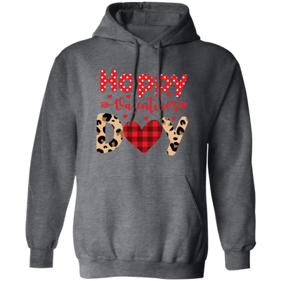 Happy Valentine's Day, Leopard Valentine, Cute Heart Pullover Hoodie