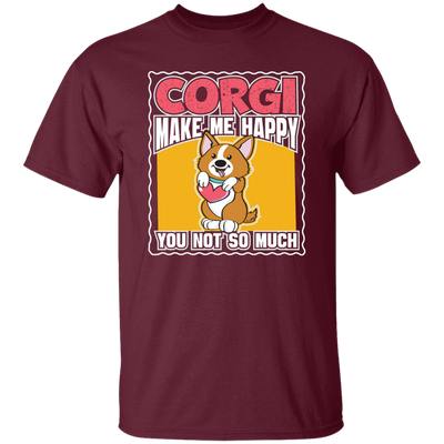 Corgi Make Me Happy, You Not So Much, Retro Corgi Unisex T-Shirt