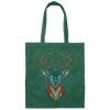 A Deer Head, Love Deer Gift, Deer Head Love Gift, Best Of Deer Retro Canvas Tote Bag