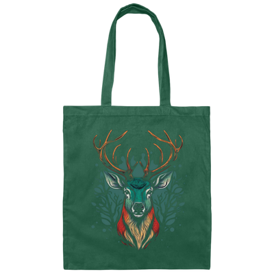 A Deer Head, Love Deer Gift, Deer Head Love Gift, Best Of Deer Retro Canvas Tote Bag