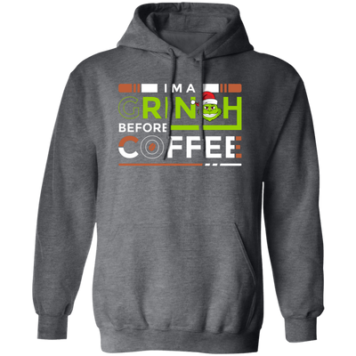 This Pullover Hoodie is perfect for Halloween festivities! The professional design includes a "I Am A Grinch Before Coffee, Grinch Love Coffee" message on the front, making it sure to start conversations. It's made from soft materials and provides an excellent fit for any season.