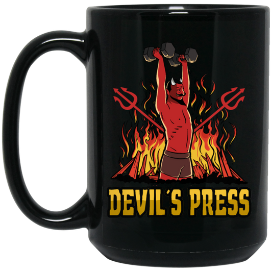 Devil Loveer Gift, Best Of Devil, Devil In Hell, Beside Fire Black Mug