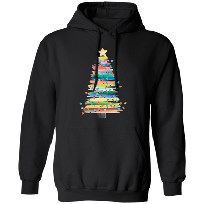 Xmas Tree Watercolor Style, Watercolor Xmas Tree, Merry Christmas, Trendy Christmas Pullover Hoodie
